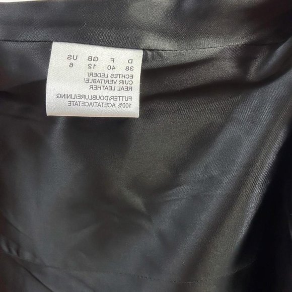 Rare 90s style floral embroidered leather jacket blazer - Picture 7 of 8